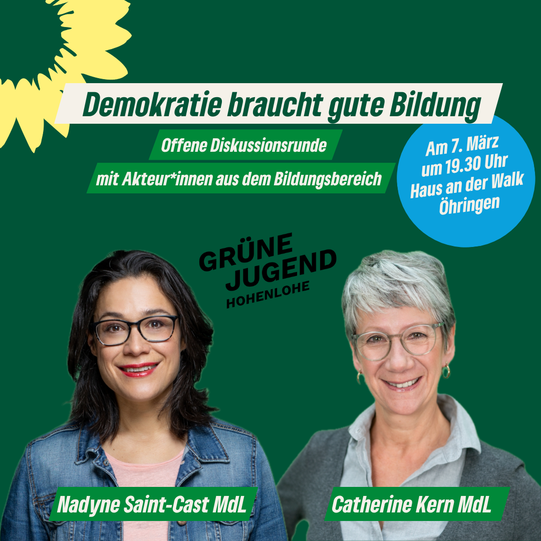 Demokratie Braucht Gute Bildung: Veranstaltung Von Catherine Kern (MdL ...